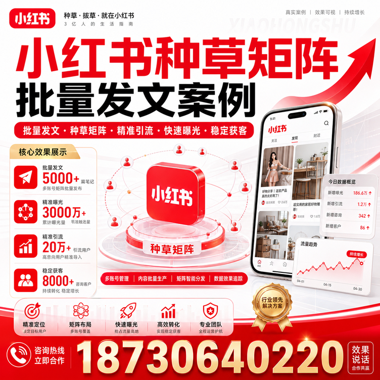 泸州小红书种草矩阵批量发文案例